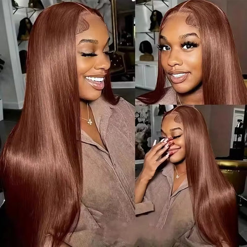 13x4 HD Lace Front Wig, Human Hair, Natural Brazilian Brown Wig,
