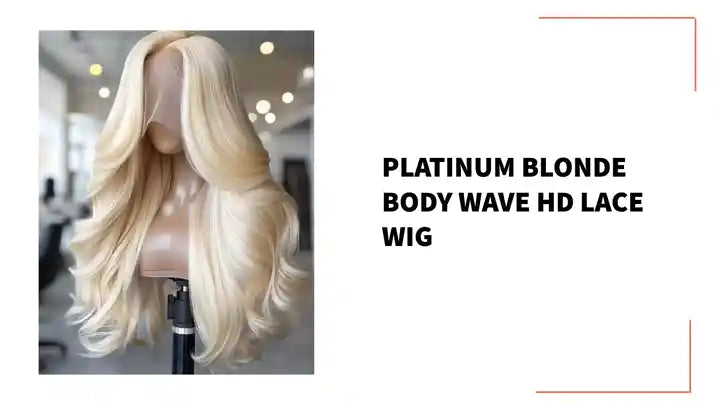 Platinum Blonde Body Wave HD Lace Wig by@Outfy
