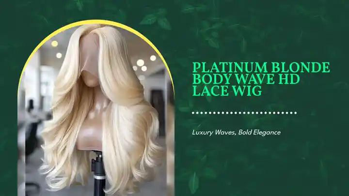 Platinum Blonde Body Wave HD Lace Wig by@Outfy